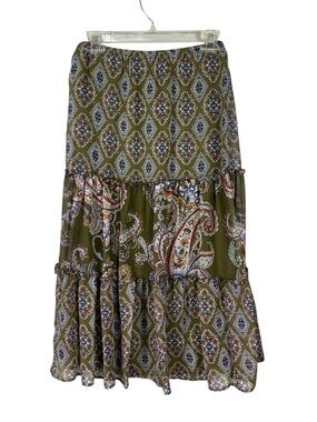 Anthropologie Fig & Flowers Floral Skirt Small Whimsigoth Bohemian Forest Fairy
